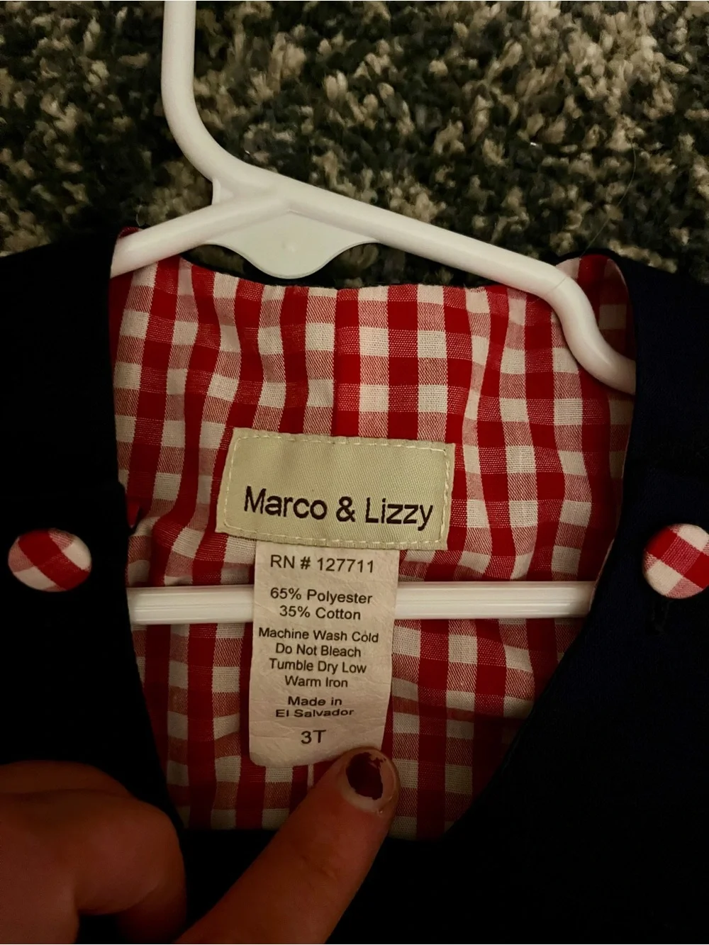 Marco & Lizzy 3T Navy ABC School One-Piece NWOT